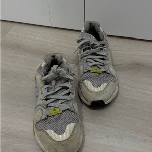 Adidas Women's Gray and White Sneakers